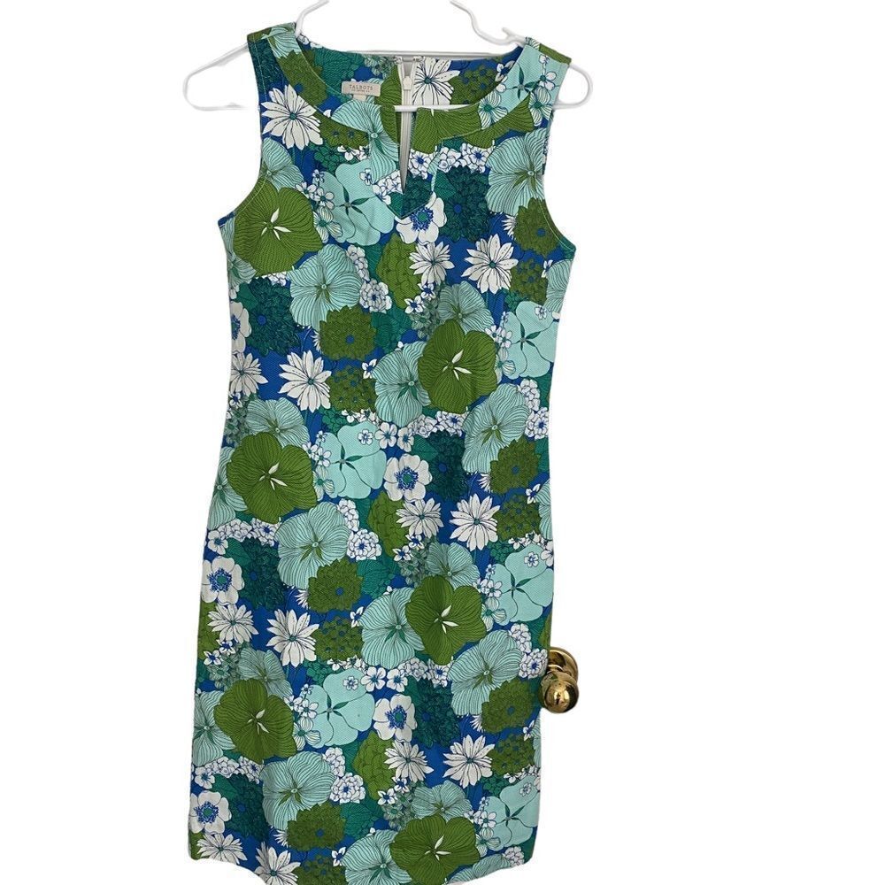 Talbots Sleeveless Floral‎ Dress Sz 2P